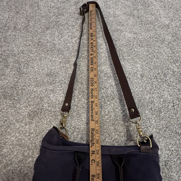 R.Riveter Otto Carry All Navy Blue Canvas Tote‎ Leather Trim Handmade USA Purse - Picture 10 of 14